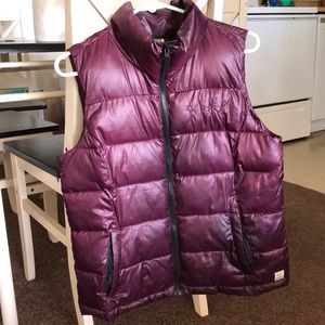 PINK burgundy puffer vest